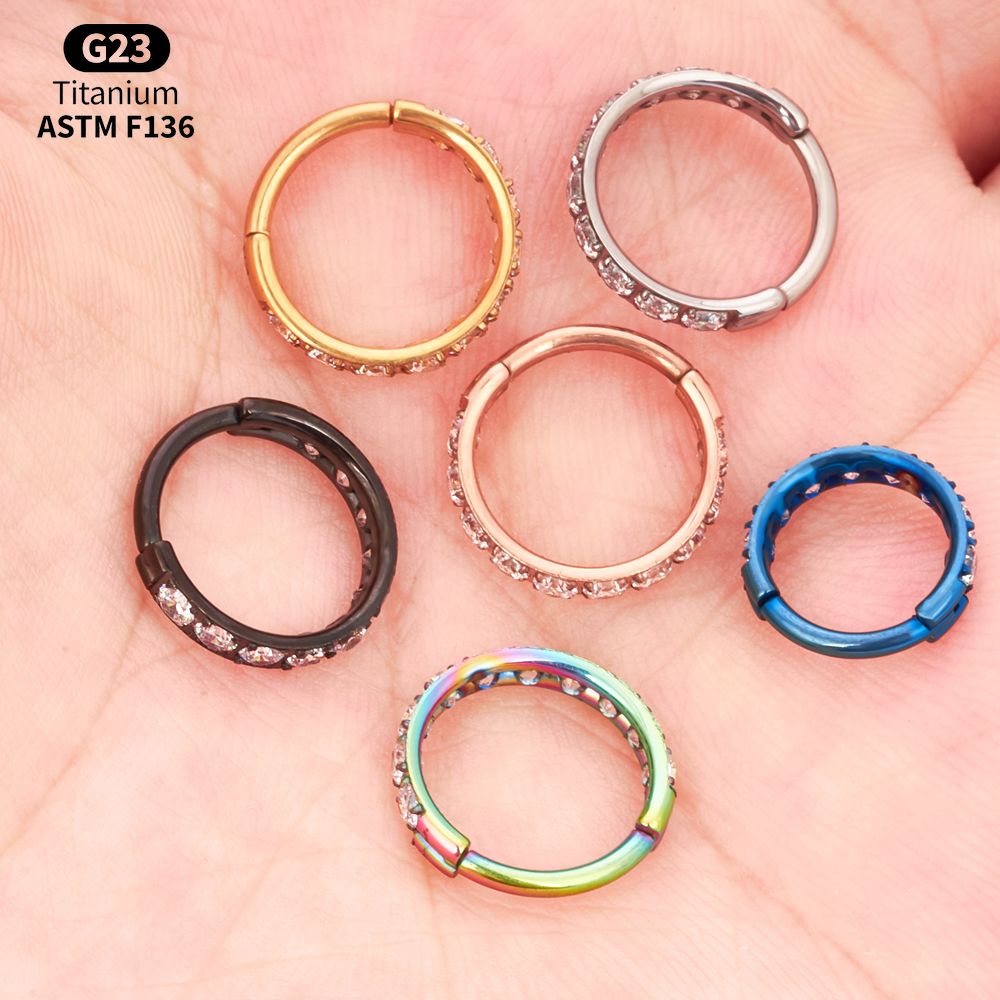 Titanium CZ Hinged Clicker Rin – Body Jewelry Vertical Labret Bewertung und Preis