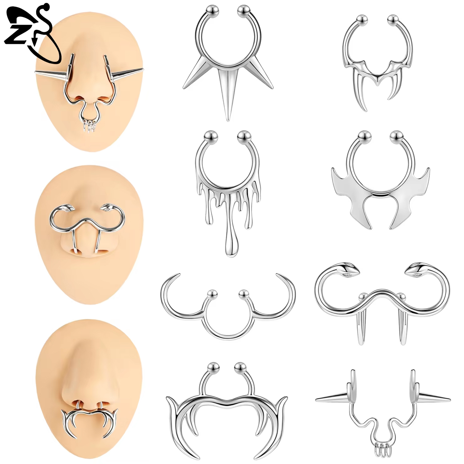 ZS 1 Piece Punk Stlye Fake Sep – Body Jewelry Tunnels Bewertung und Preis