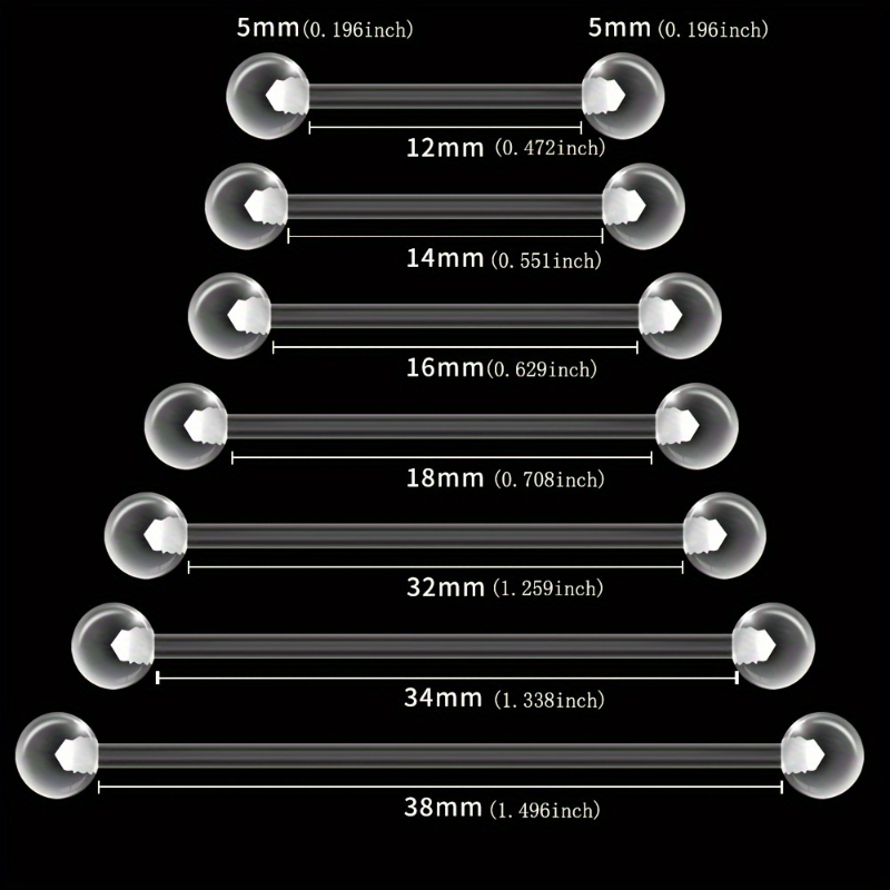 JKC Store 10pcs Acrylic Barbel – Body Jewelry Store Bewertung und Preis