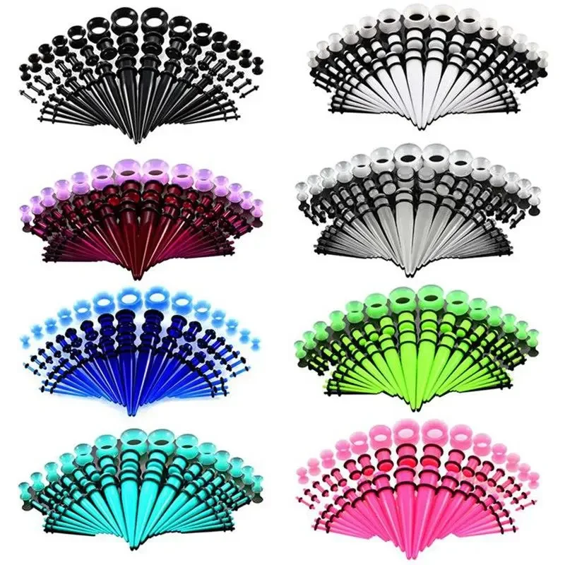 36/50pcs/Set Acrylic Ear Pierc – Body Jewelry Tunnels Bewertung und Preis