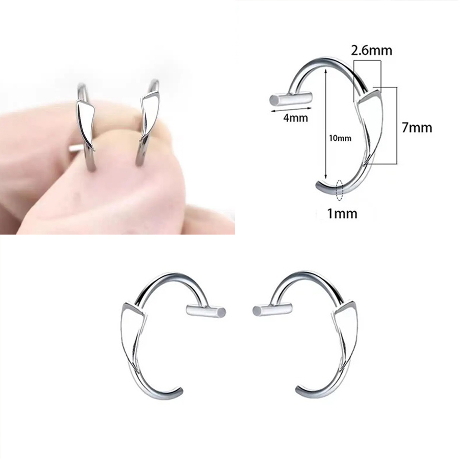6pcs Stainless Steel Fake Lip  – Body Jewelry For Men Bewertung und Preis