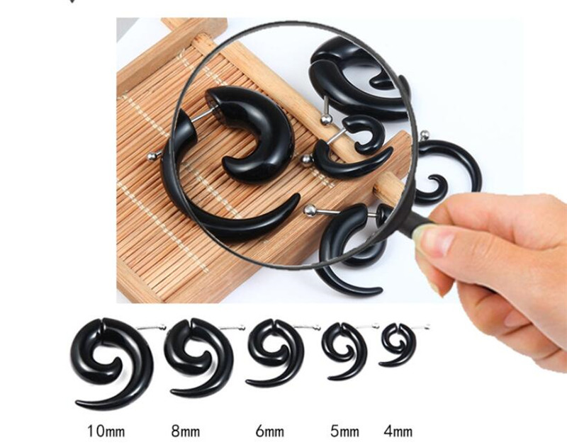 Punk Black Tribal Spiral Earri – Body Jewelry Tunnels Bewertung und Preis