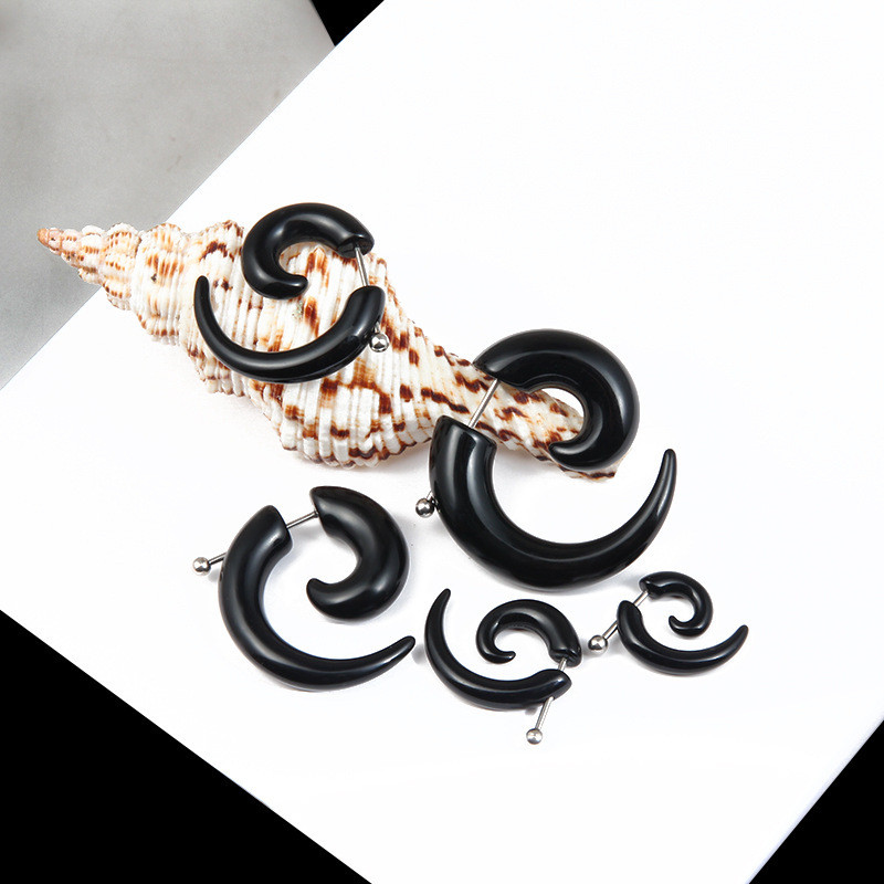 Punk Black Tribal Spiral Earri – Body Jewelry Tunnels Bewertung und Preis