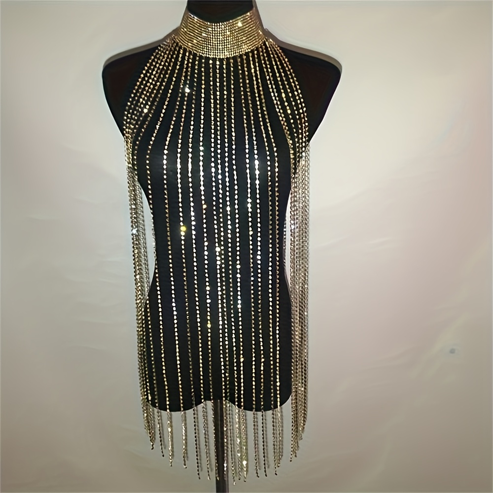 Sexy Rhinestone Bra Body Chain – Body Jewelry Dress Bewertung und Preis