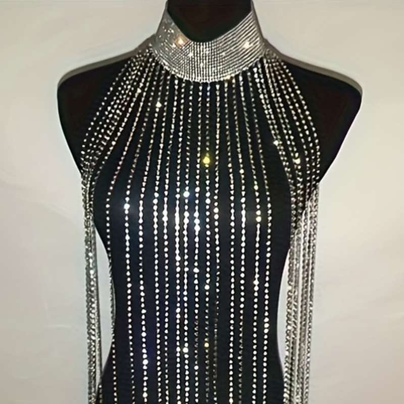 Sexy Rhinestone Bra Body Chain – Body Jewelry Dress Bewertung und Preis