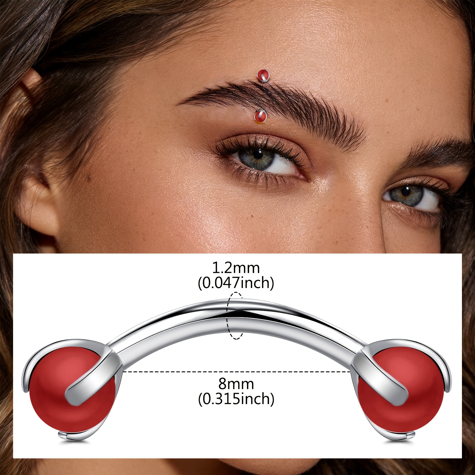 Curved Barbell with Faux Pearl – Body Jewelry Measurements Bewertung und Preis