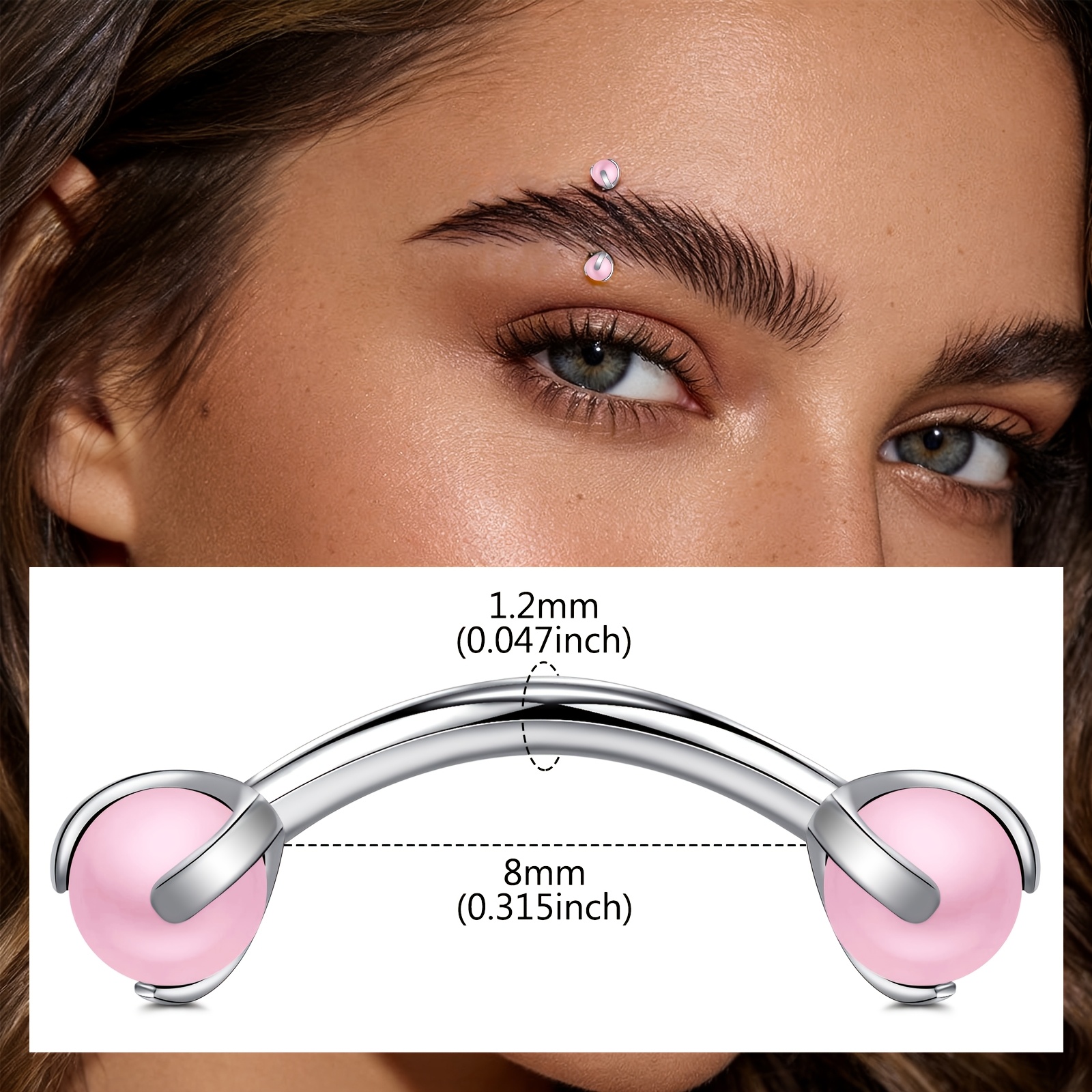 Curved Barbell with Faux Pearl – Body Jewelry Measurements Bewertung und Preis